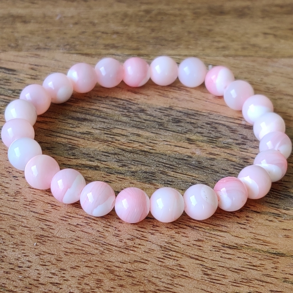 Pink Mother of Pearl Handmade Bracelet gemstone
